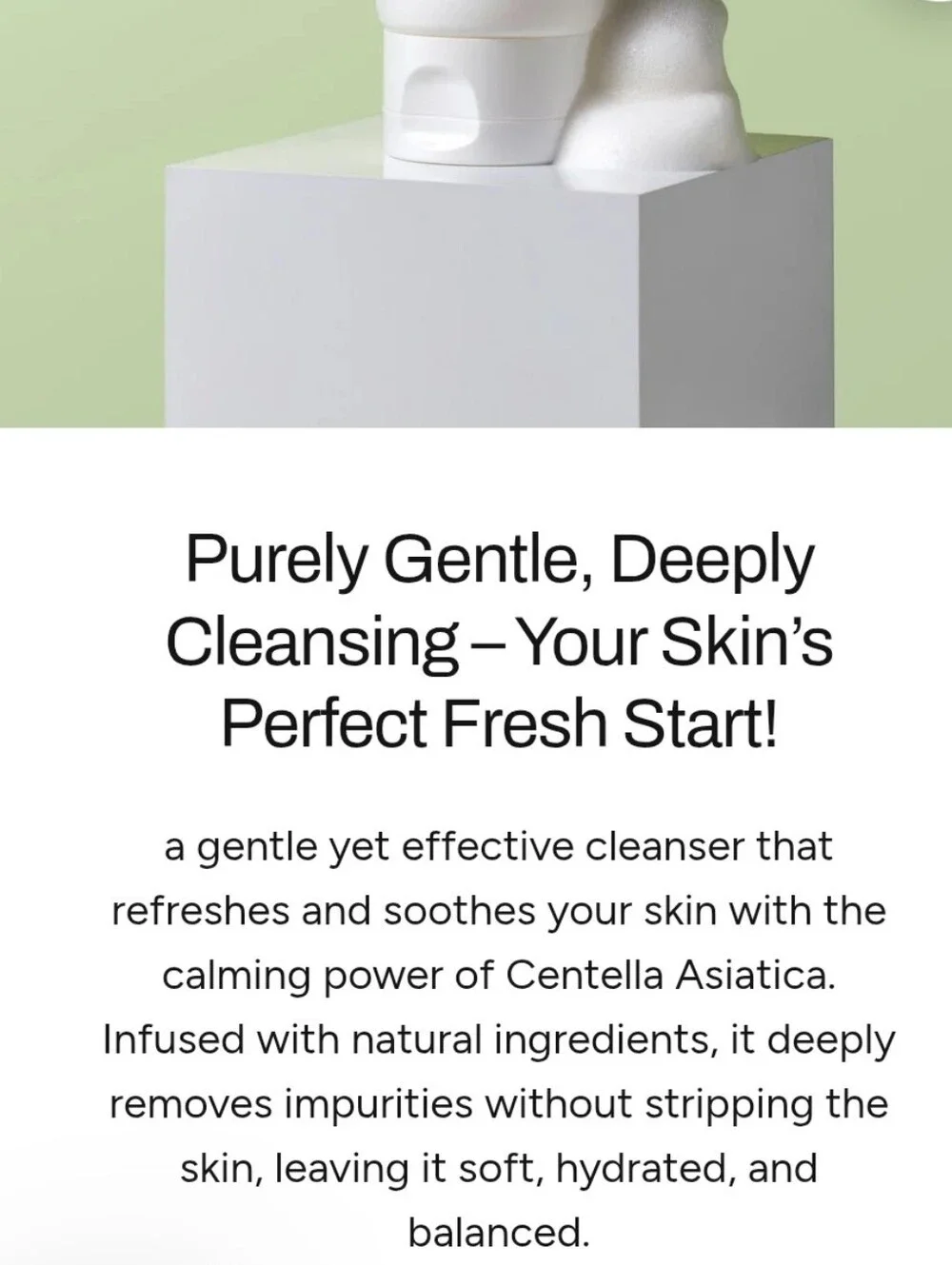 MIXSOON CENTELLA CLEANSING FOAM.